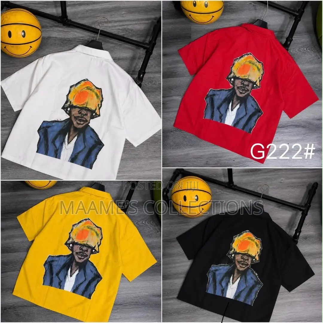 Men’s Graphic Short Sleeve Button-Up Shirt