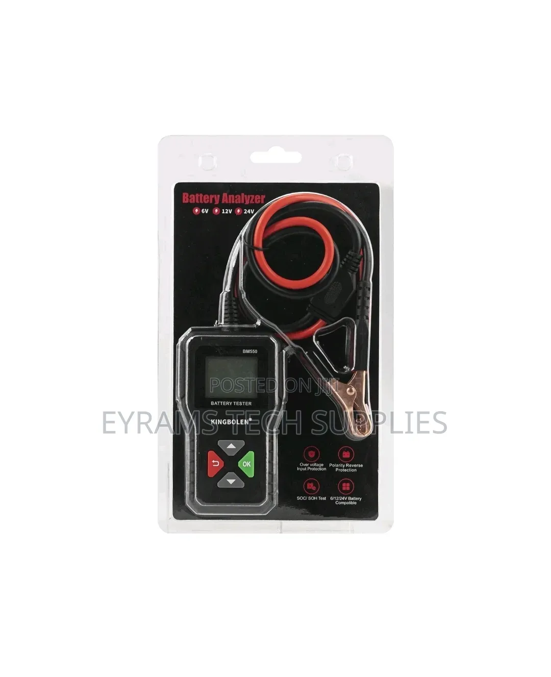 Kingbolen 6V 12V 24V Car Battery Tester Digital Diagnostic Tool