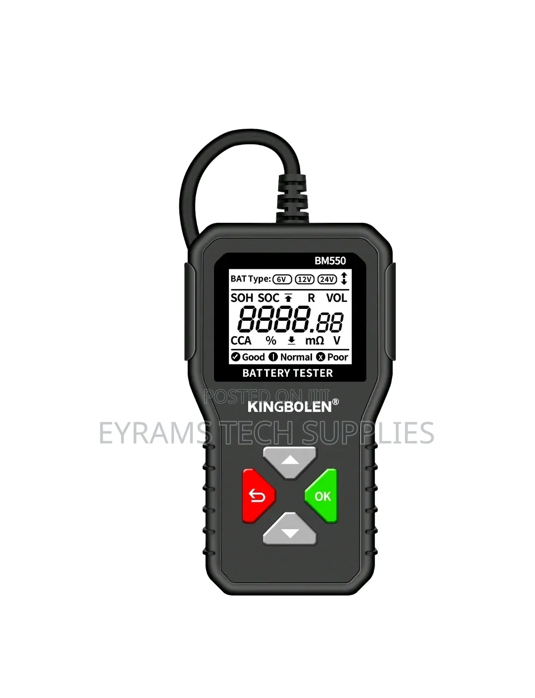 Kingbolen 6V 12V 24V Car Battery Tester Digital Diagnostic Tool