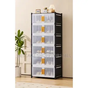 Modular Multi-Tier Storage Cabinet With Doors