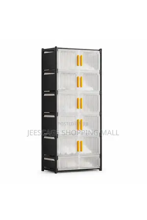 Modular Multi-Tier Storage Cabinet With Doors