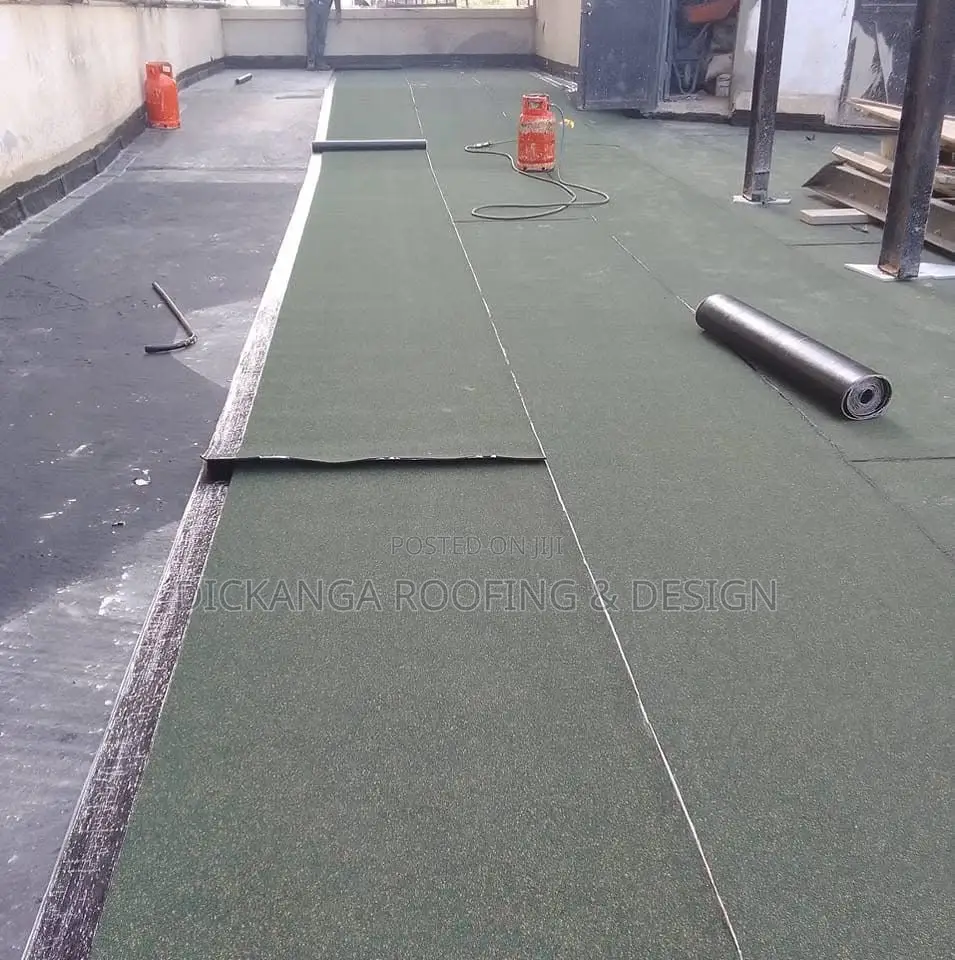 Bitumen Membrane Seals Hidden Gutters to Stop Ceiling Leaks.