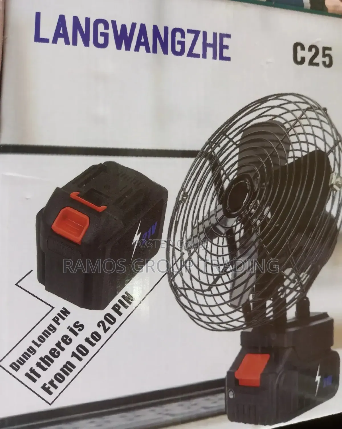 Table Top Chargeable Fan