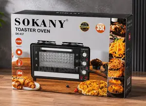Original Sokany 35L Oven Toaster With Dual Electric Burners