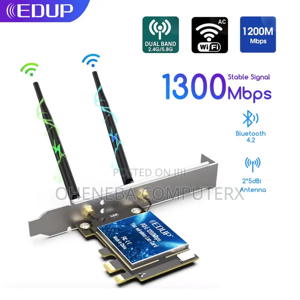 EDUP WIRELESS PCI-E AX210 WiFi 6e/Bt 5.4 Desktop Network Card