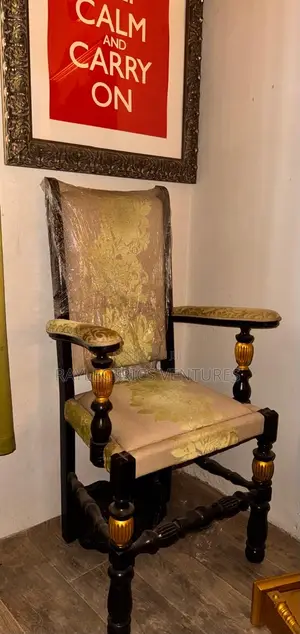 Antique Chair and Picture Frame