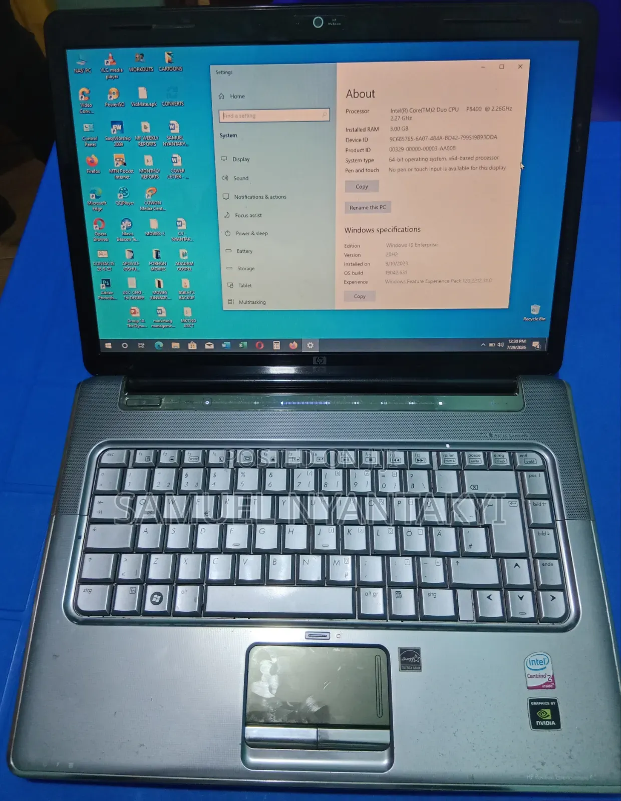 Laptop HP Pavilion Dv5 3GB Intel Core 2 Duo HDD 320GB