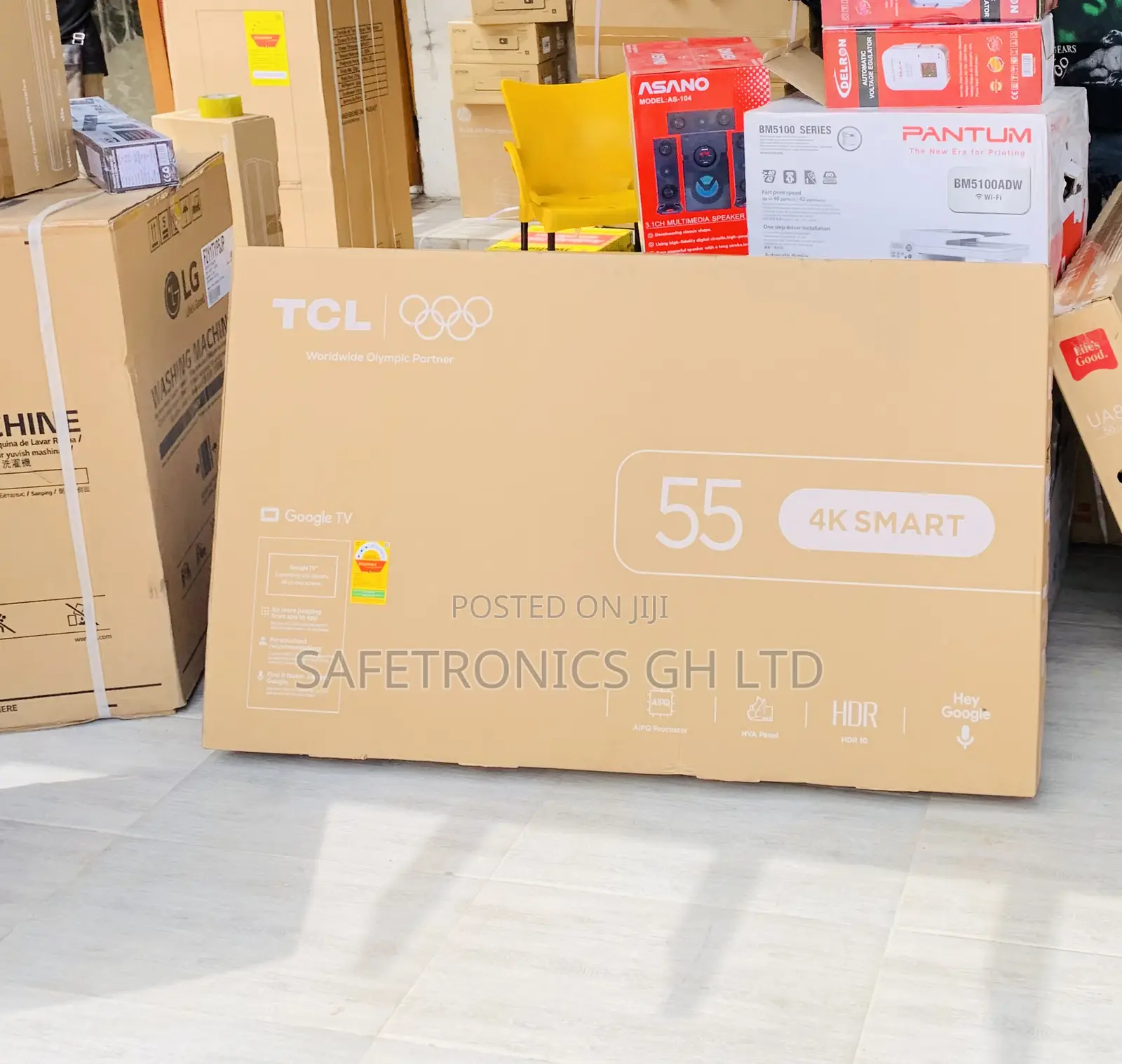 Quality Flameless TCL 55′′ UHD Smart Android Television