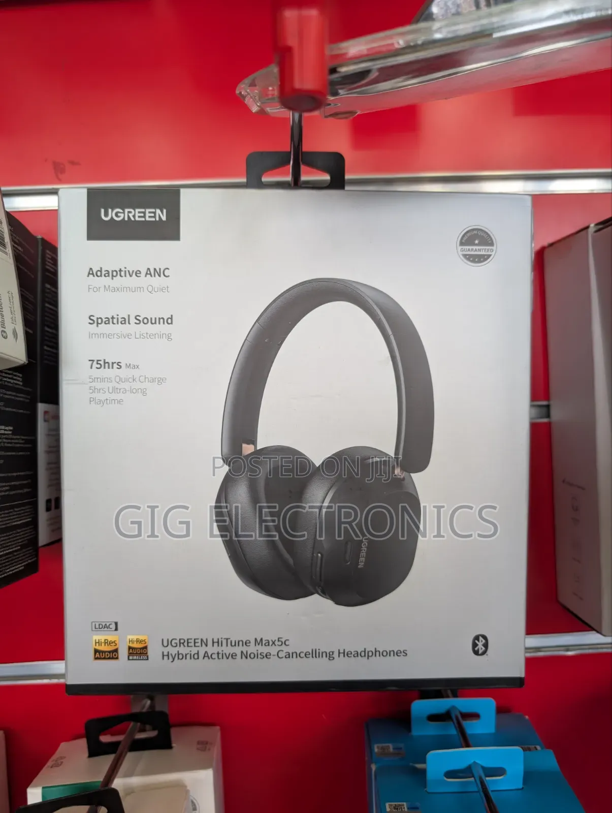 Ugreen HiTune Max5c Wireless Over Ear Headphones, Hybrid ANC