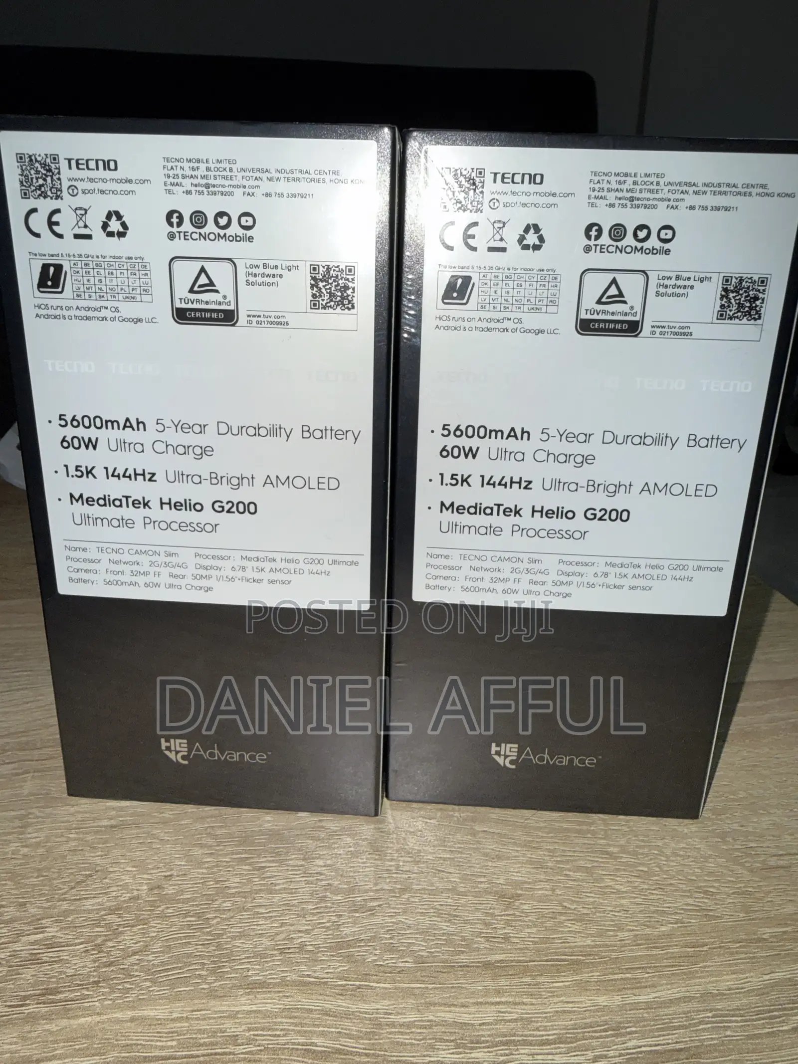 New Tecno Camon Slim 256 GB Black