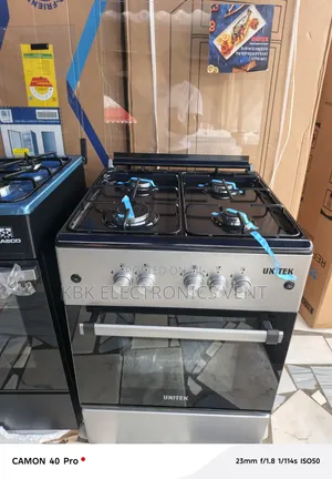 Unitek 60*60 4Burner Gas Cooker Oven + Grill + Auto Ignition