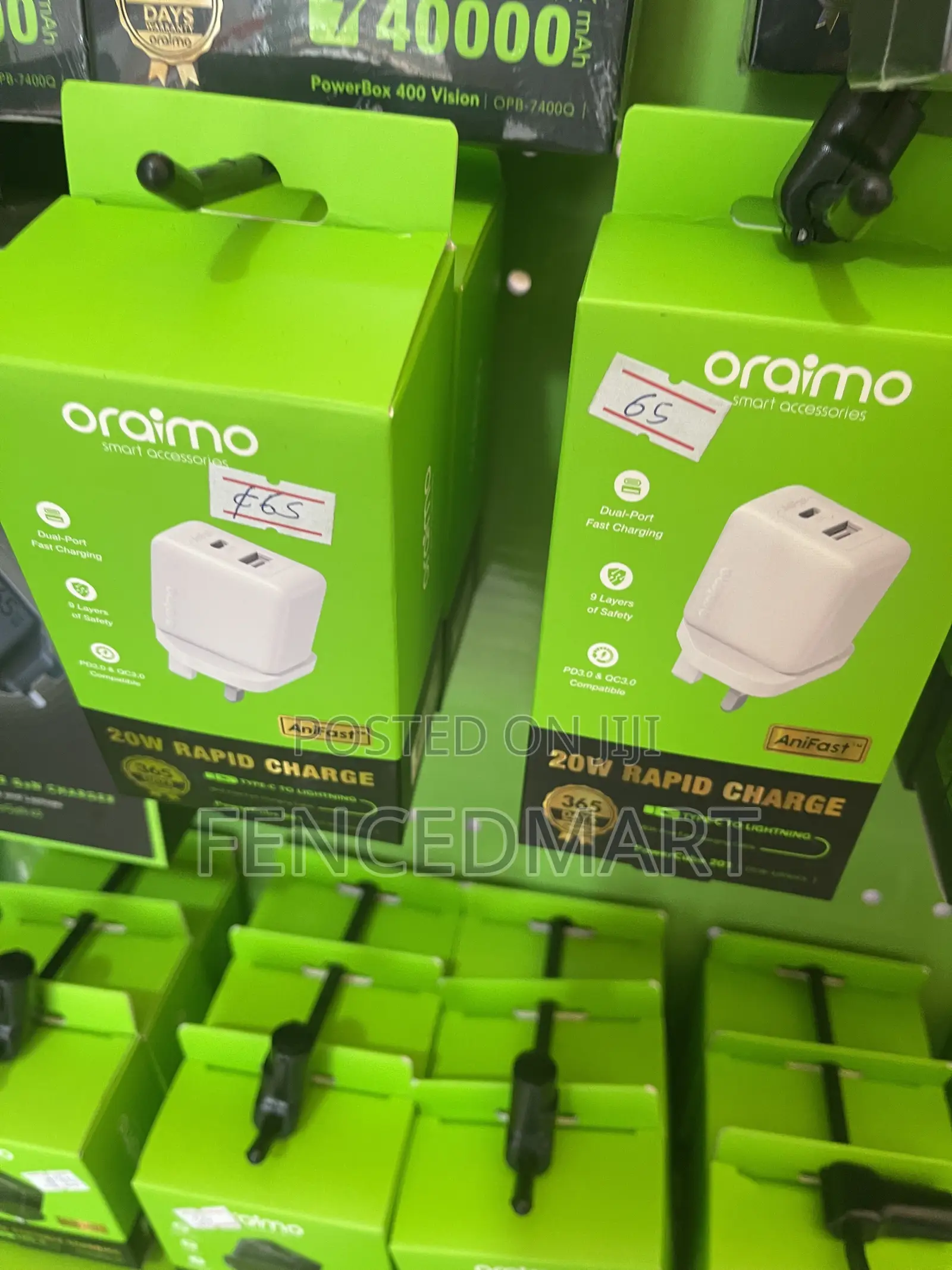 Oraimo 20W Rapid Charge Type-C to Lightning Charger – PowerCube 20i