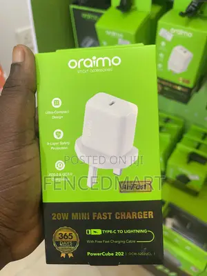 Oraimo 20W Mini Fast Charger Type-C to Lightning – PowerCube 202