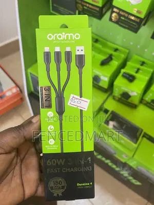 Oraimo DuraLine 4 60W 3-in-1 Fast Charging Cable