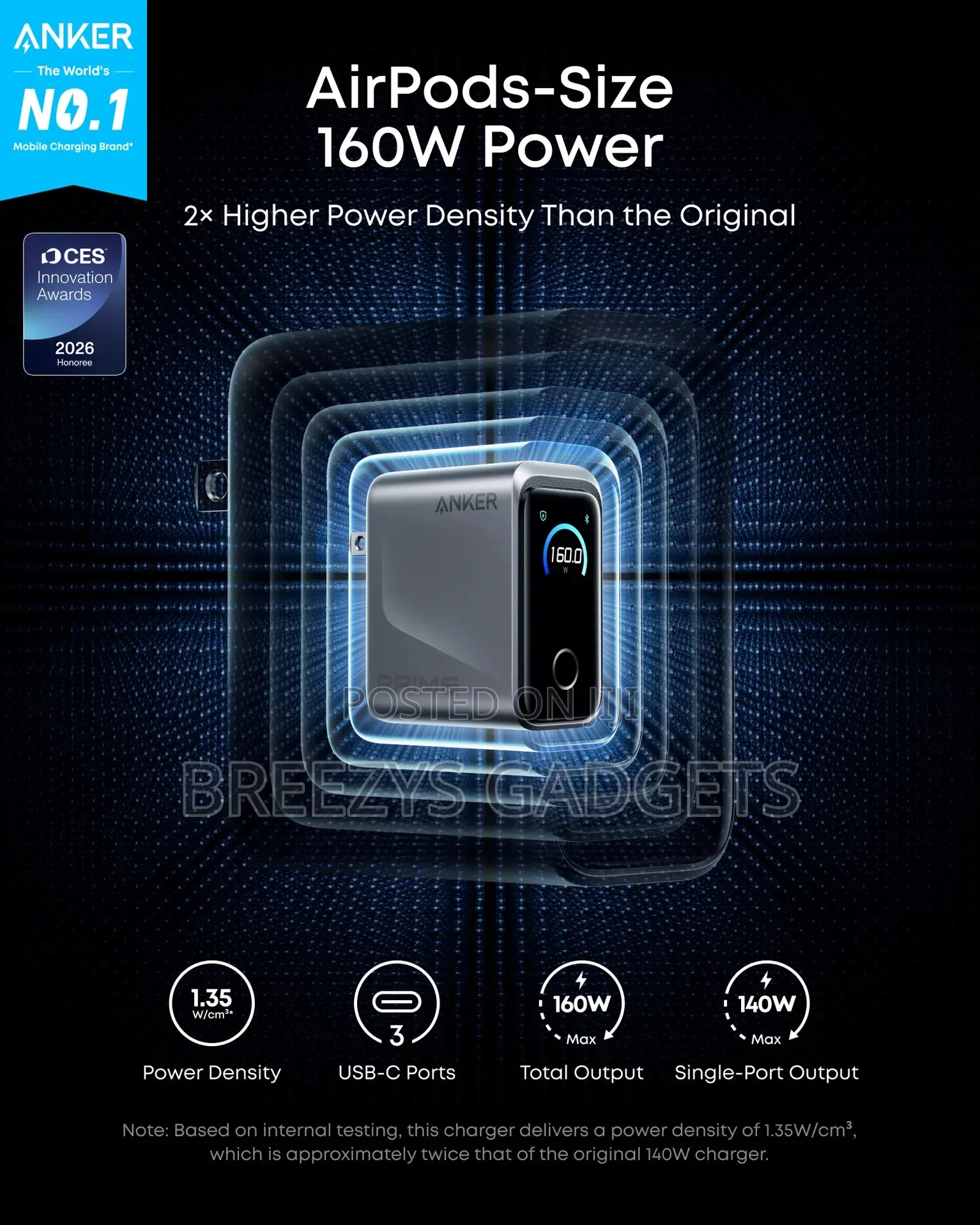 Anker Prime Charger, 160W 3-Port