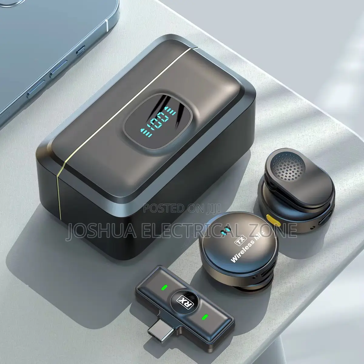 Wireless Lavalier Microphone for iPhone, Android, Type-C,Charging Case