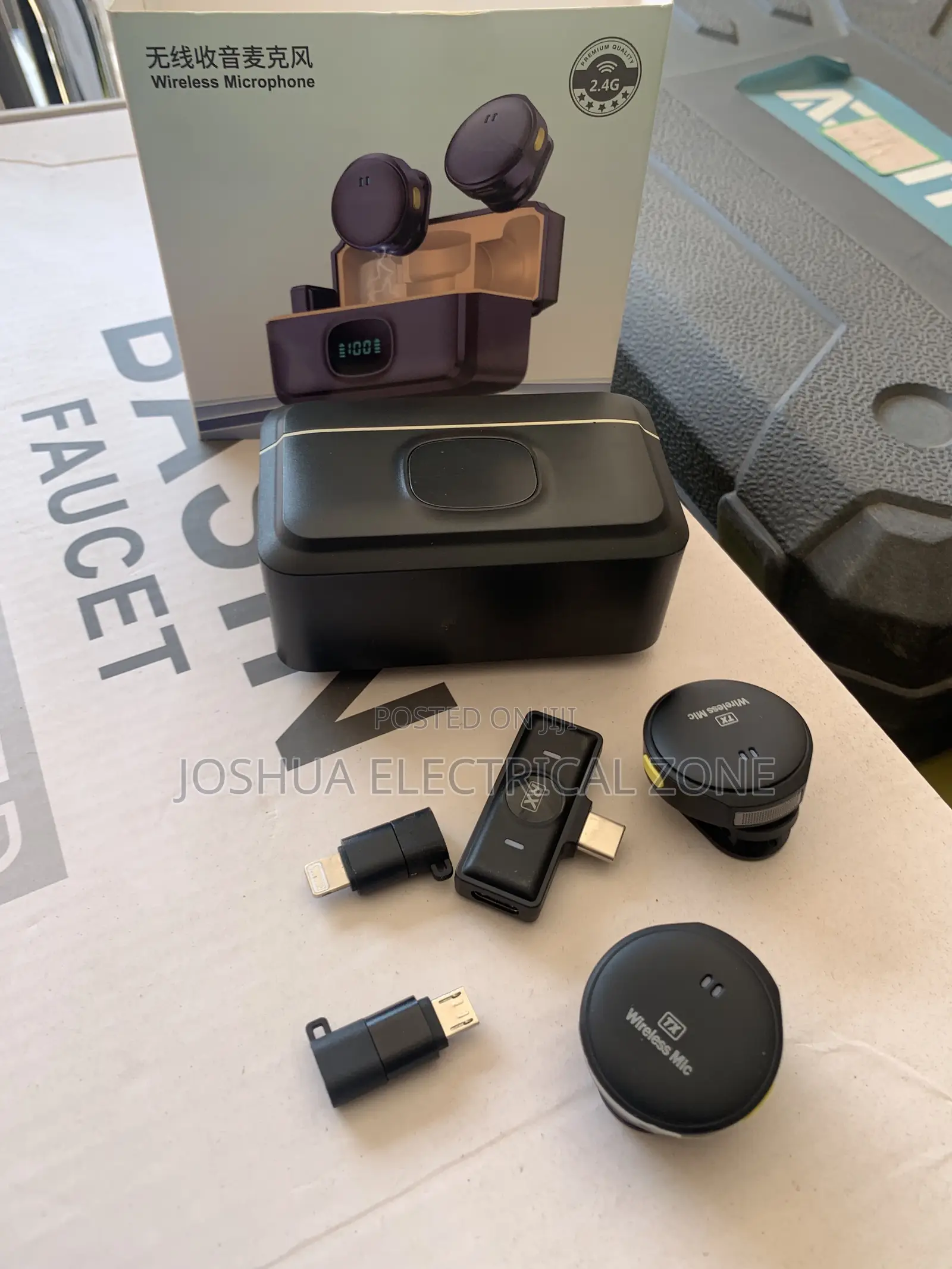 Wireless Lavalier Microphone for iPhone, Android, Type-C,Charging Case