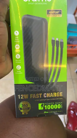 Oraimo Slice Link 10000mAh 12W Fast Charging Power Bank