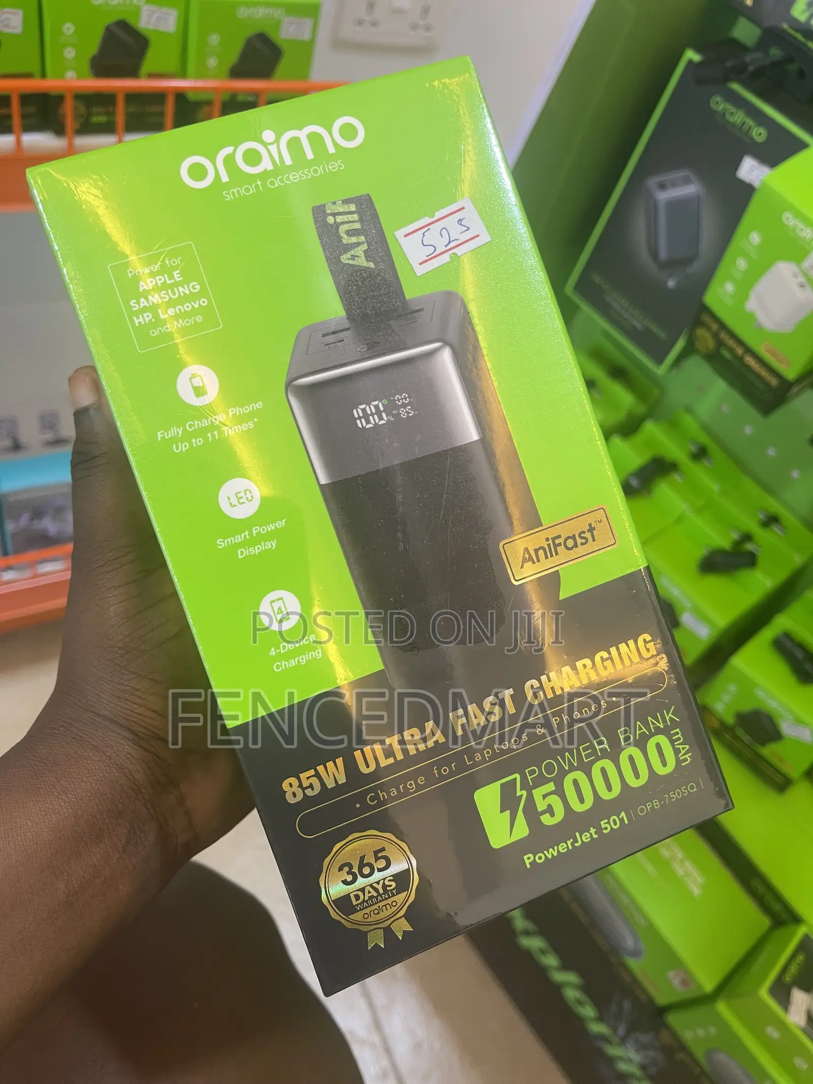 Oraimo PowerJet 501 50000mAh 85W Fast Charging Power Bank