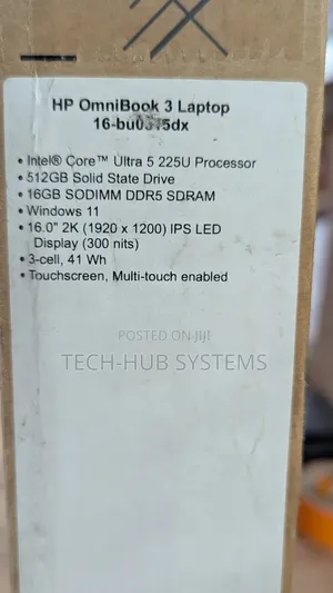 New Laptop HP OmniBook 5 16" 16GB Intel Core Ultra 5 SSD 512GB