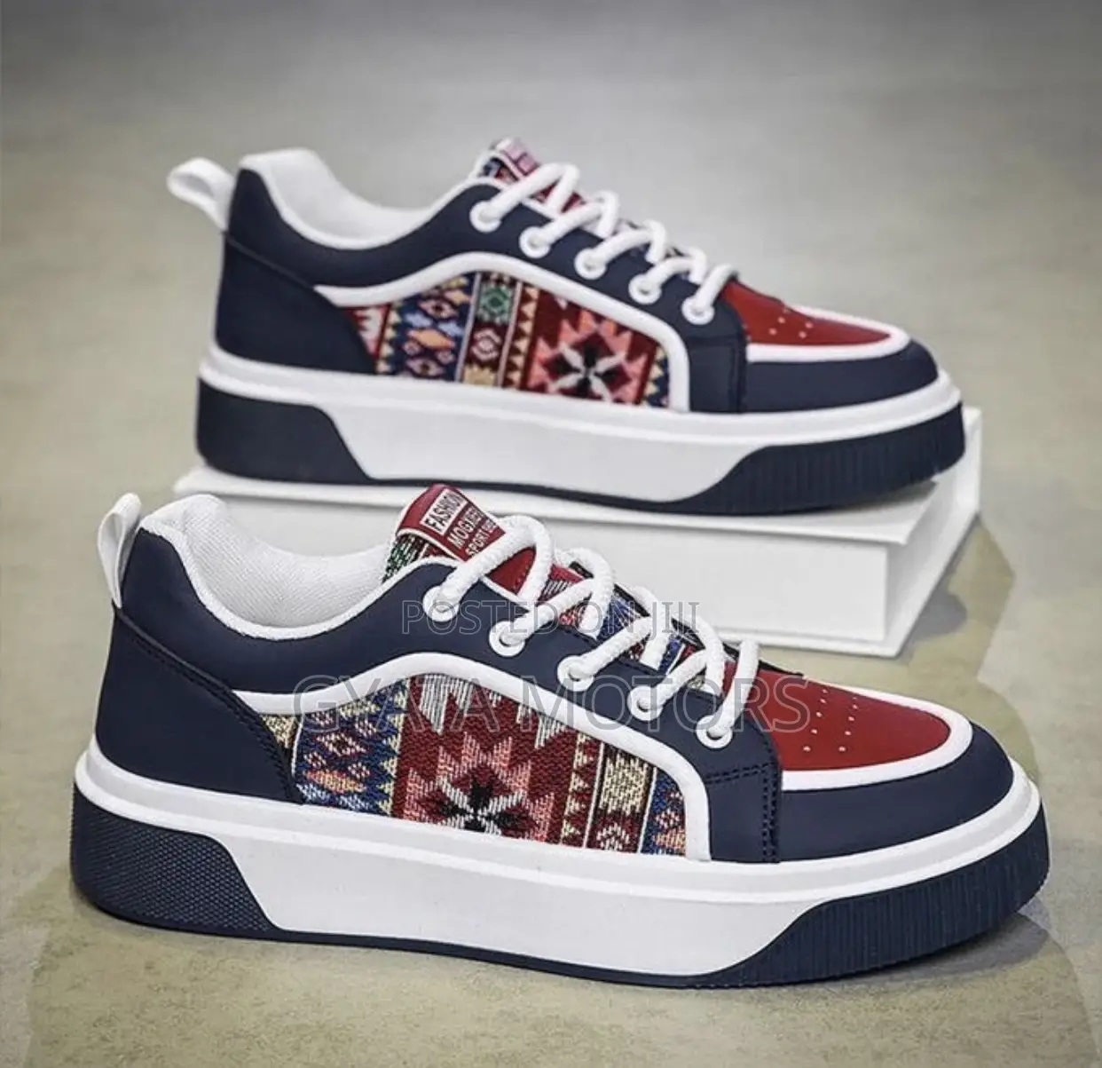 Men's Sneakers Men's Basketball Shoes Fashion Pop Shoes Blue/Red