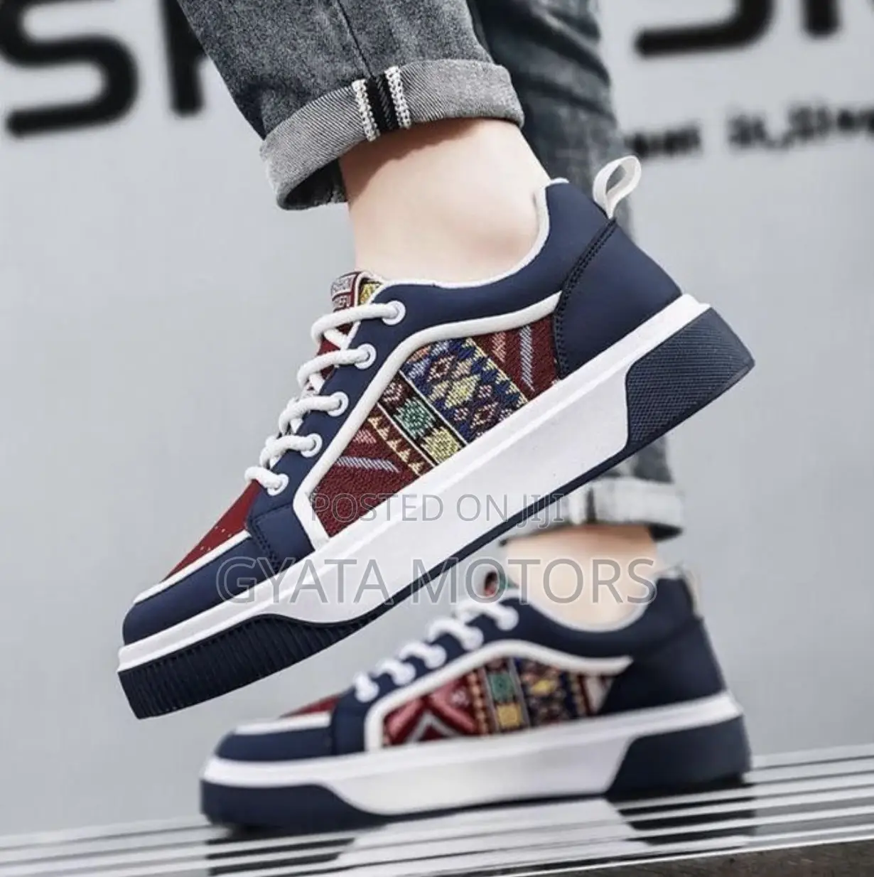 Men's Sneakers Men's Basketball Shoes Fashion Pop Shoes Blue/Red