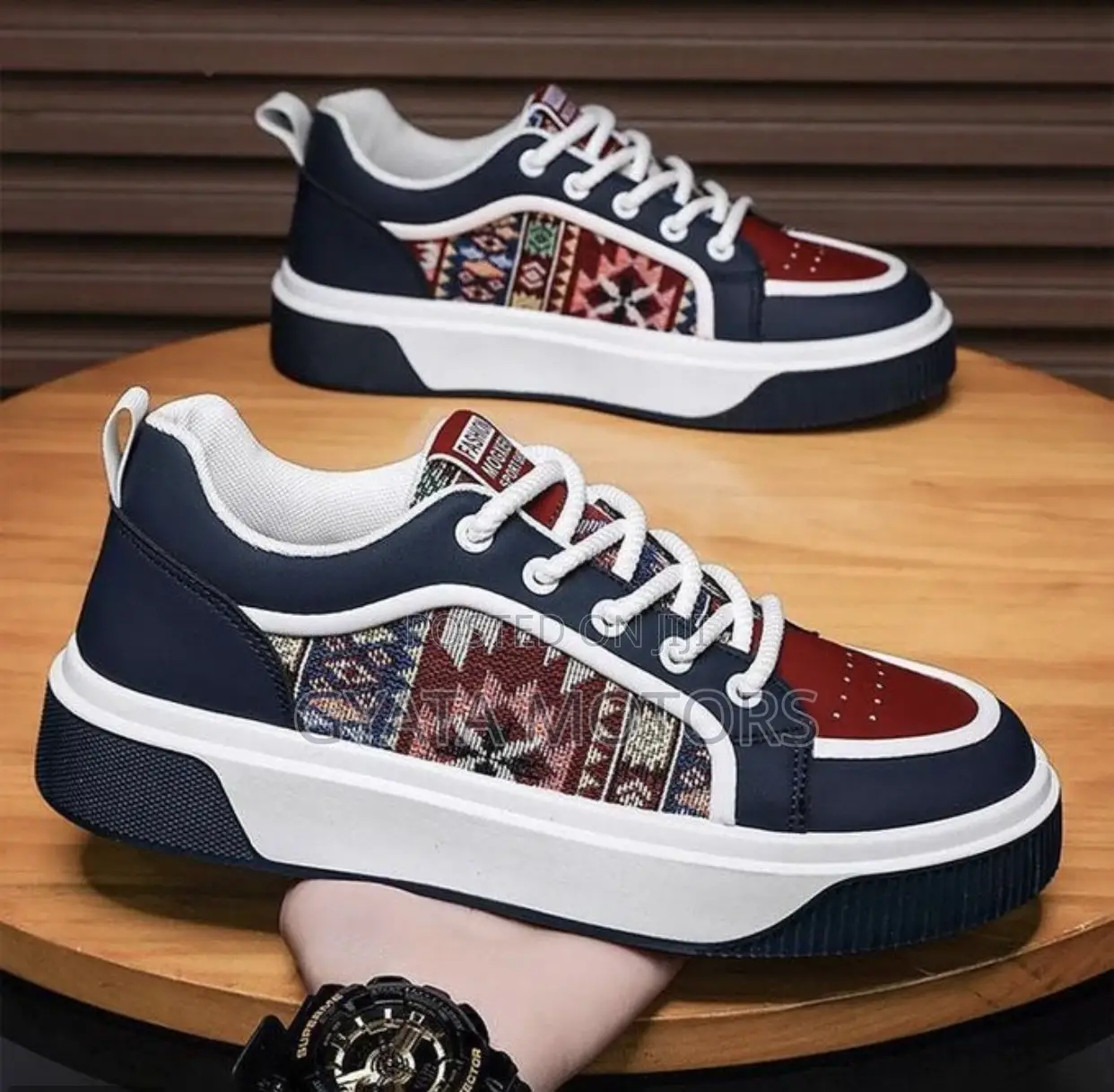 Men's Sneakers Men's Basketball Shoes Fashion Pop Shoes Blue/Red