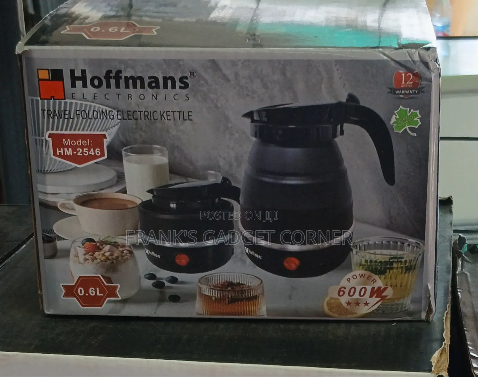 Hoffmans Smart 0.6L Folding Electric Kettle