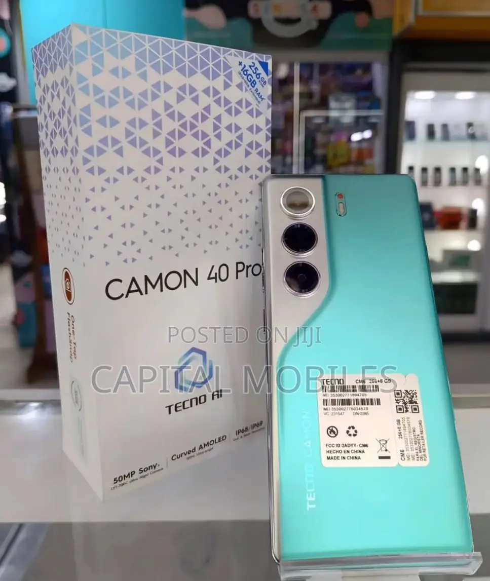 New Tecno Camon 40 Pro 5G 256 GB Black