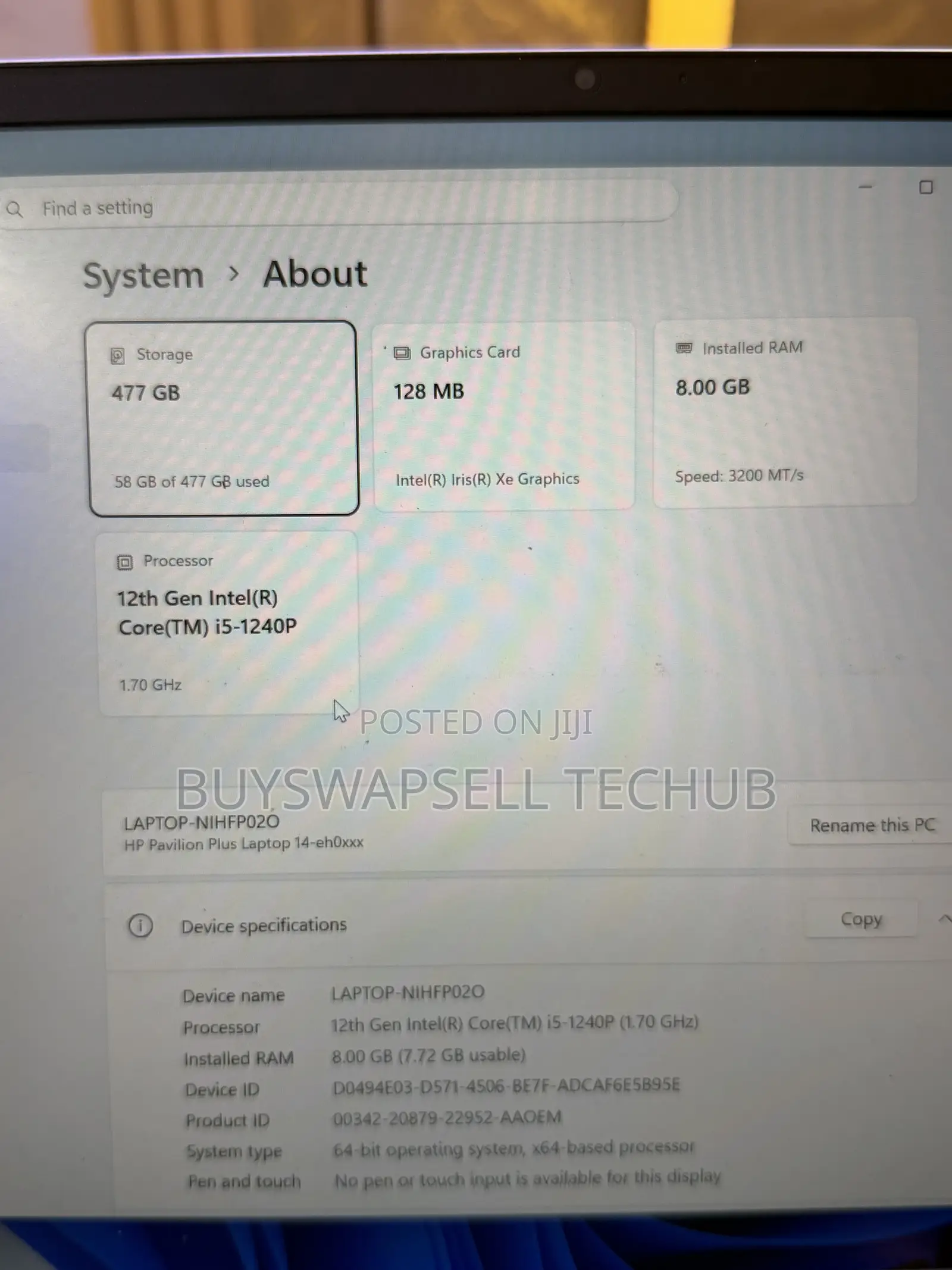Laptop HP Pavilion 14 8GB Intel Core i5 SSD 256GB