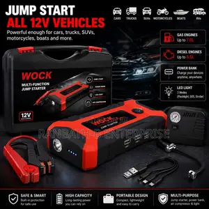 WOCK 4-in-1 12V Car Jump Starter, Power Bank Air Compressor