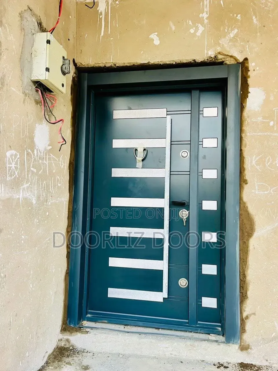 7ft Lock One and Half Heavy Metal Security Door With Accessories