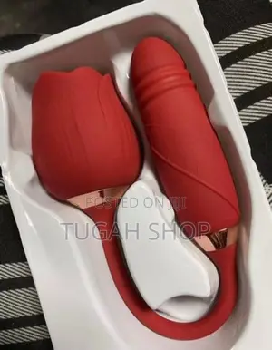 Rose Vibrator 2 in 1 Rose Toy With a Thrusting Dildo