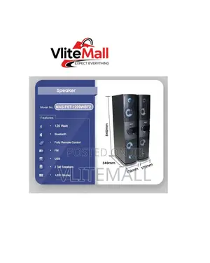 Nasco 120Watt Bluetooth Sound Tower Sku: Nas-FST-1200wbt2