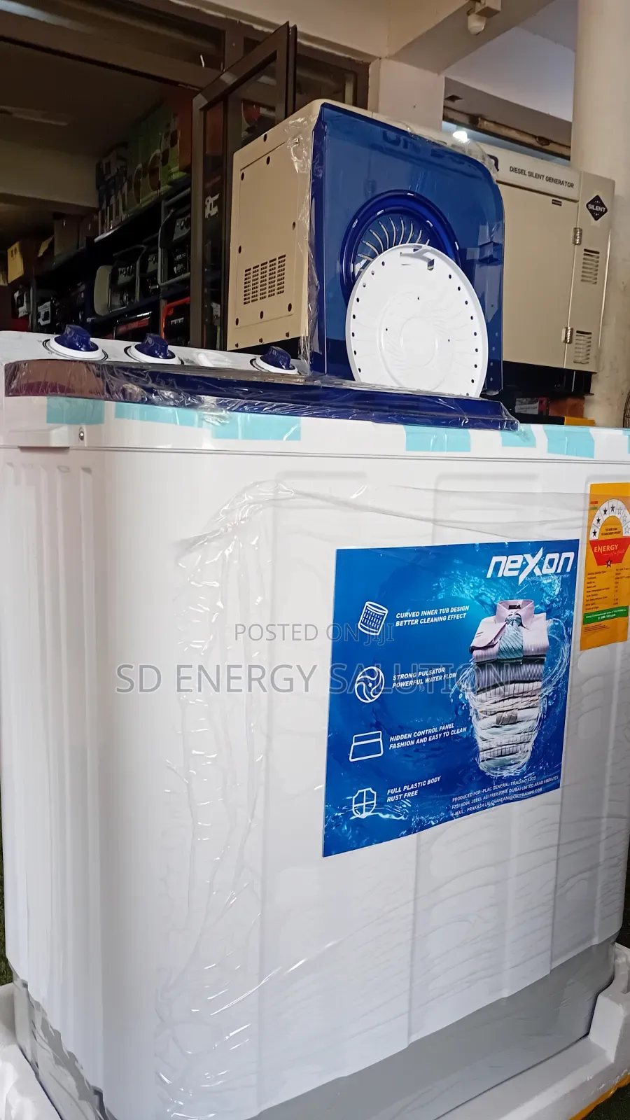 Nexon 10KG Semi-Automatic Washing Machine – Fast Spin