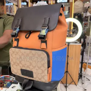 Coach League Flap Backpack Signature