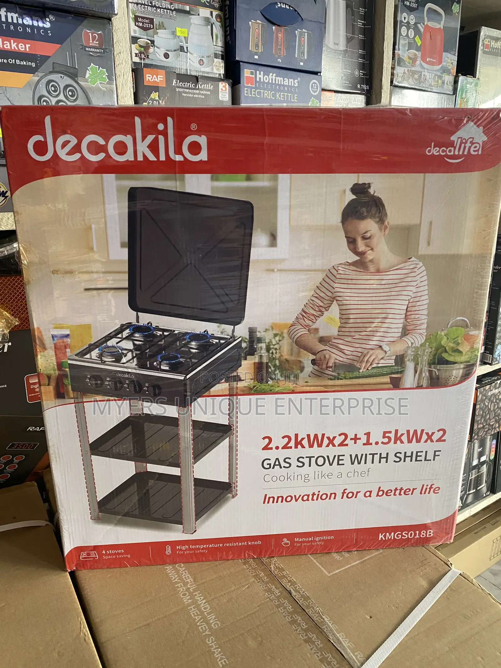 4 Burner Standing Gas Cooker With Storage