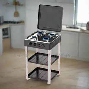 4 Burner Gas Cooker With 2 Shelves