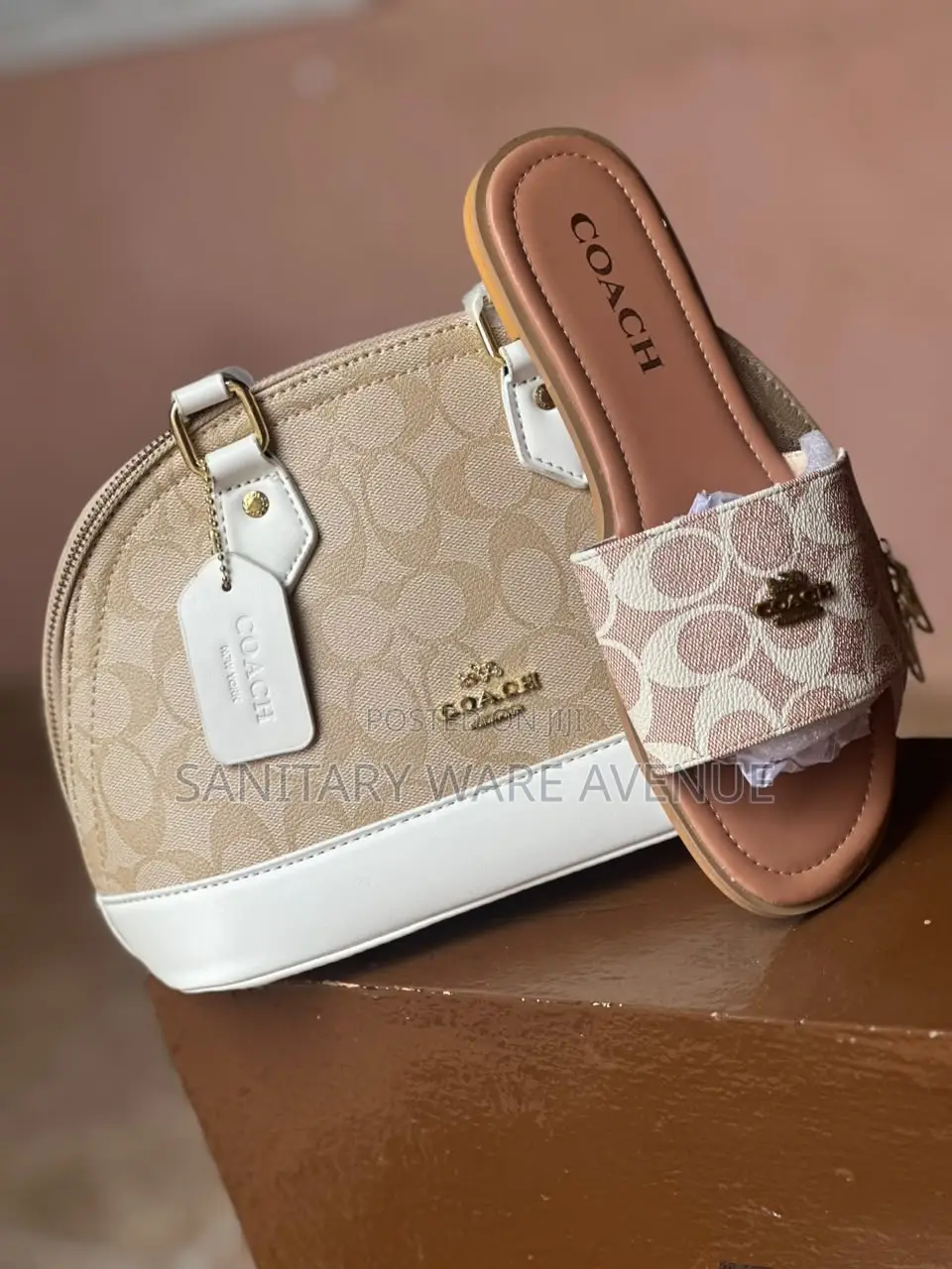Coach Bag + Slippers _ Ladies Bag + Slippers
