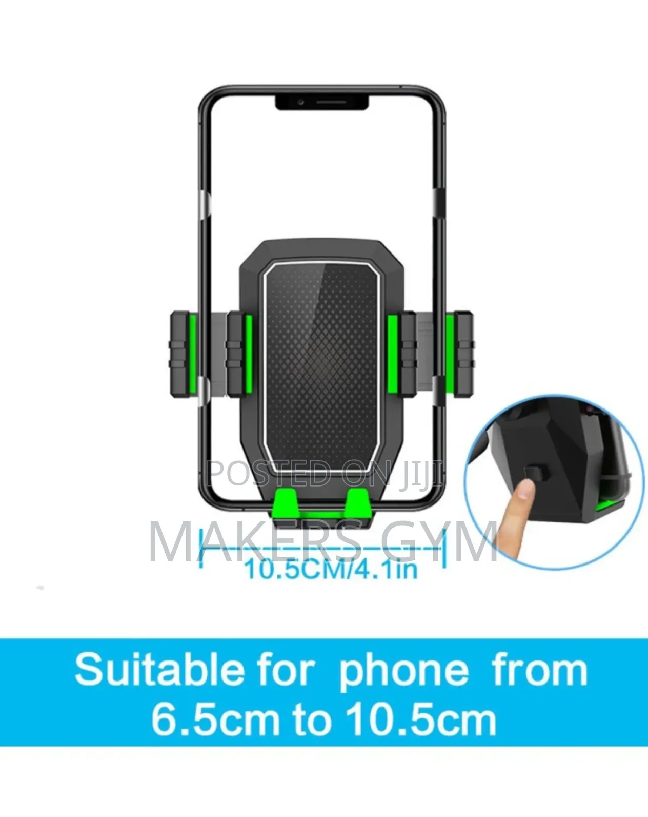 Car Cup Holder Phone Mount With 2 Coffee Cups Adjustable