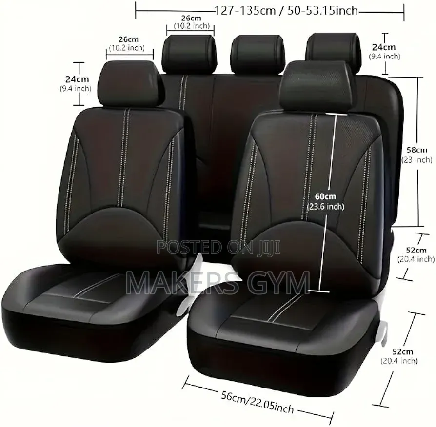9PCS PU Leather Universal Car Seat
