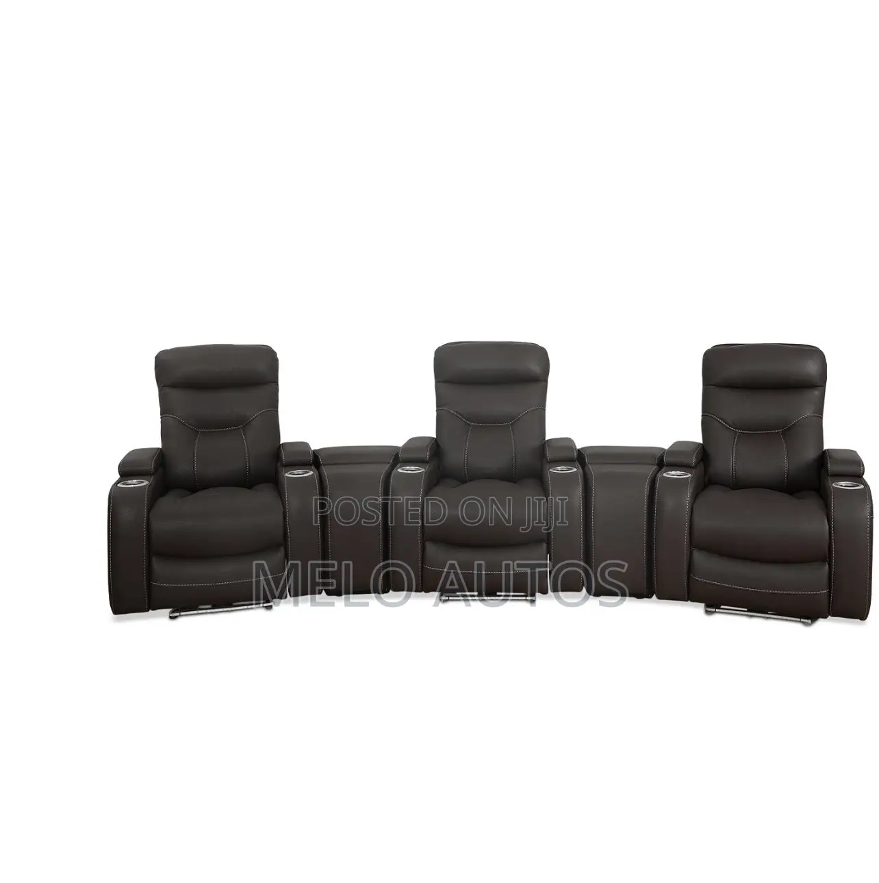 5-PC Leather Theater Electric Recliner Sofa