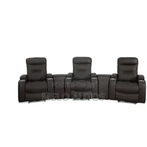 5-PC Leather Theater Electric Recliner Sofa