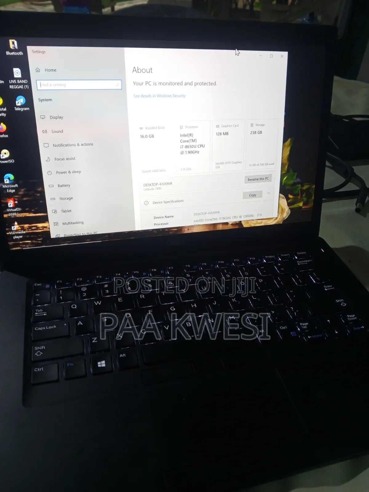 Laptop Dell Latitude 7480 16GB Intel Core i7 SSD 256GB