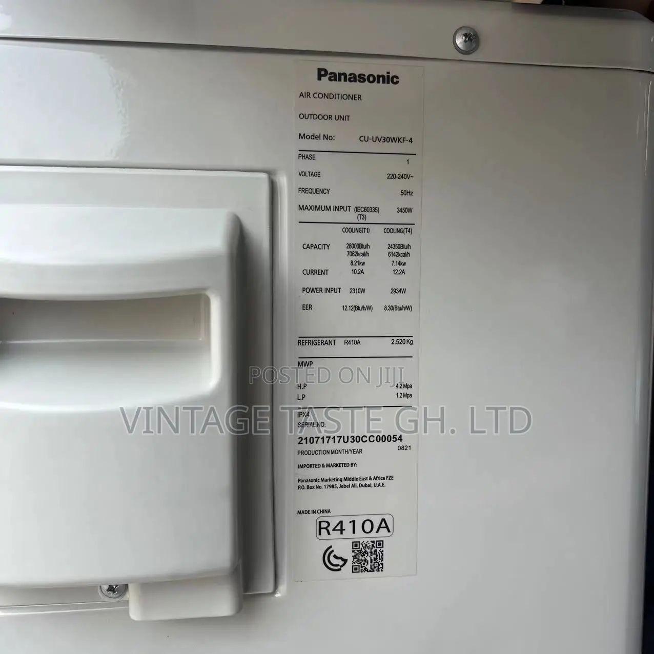 Panasonic 4hp High Wall Air Condition, With T4 Compressor Unit