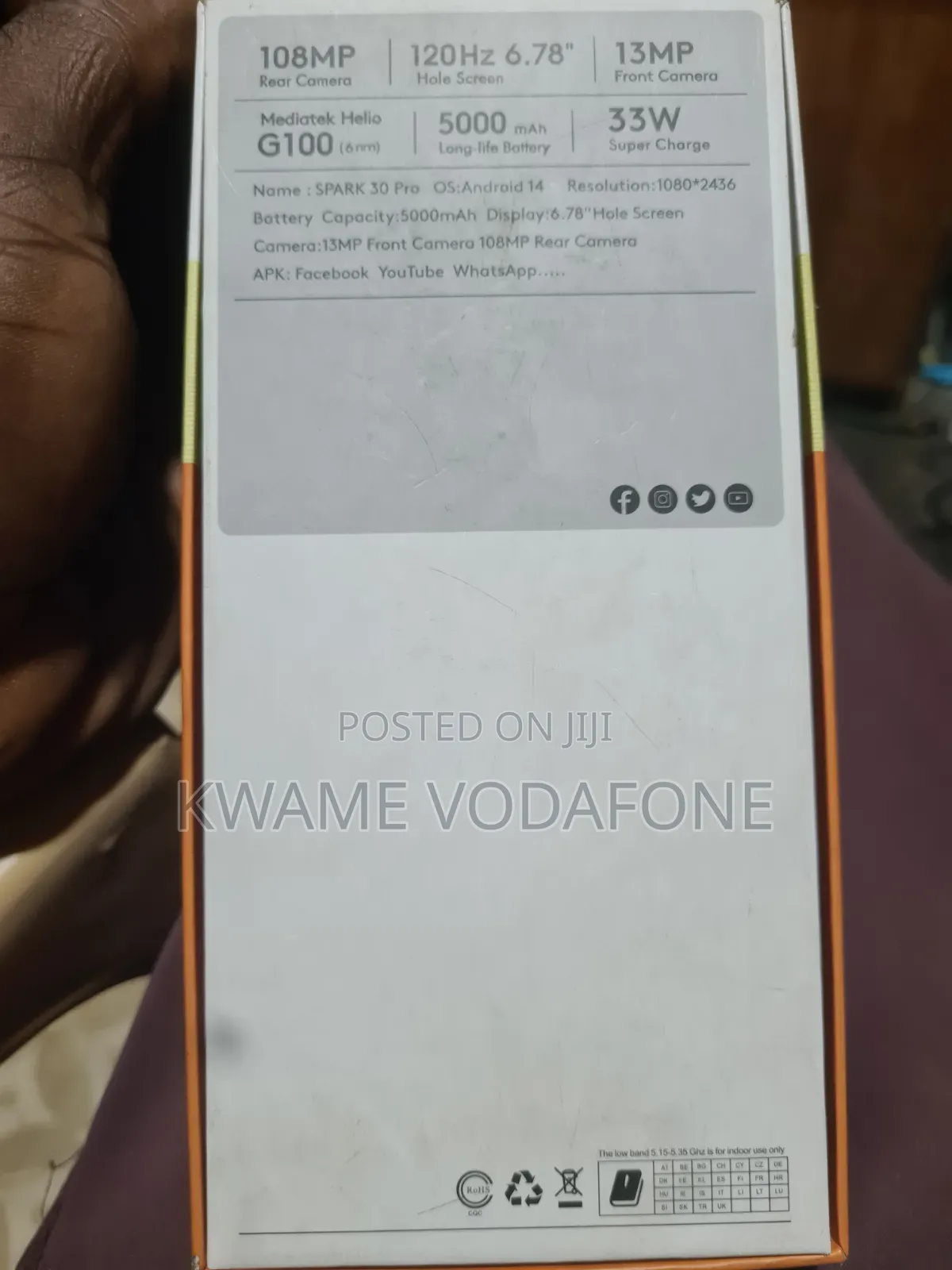 New Tecno Spark 30 Pro 256 GB Black