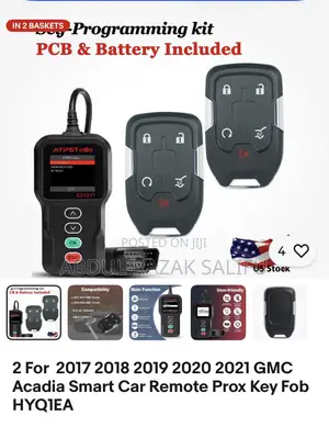 2 for 2017,2018,2019,2020,2021 GMC Acadia and GMC Terrain Smart Remote