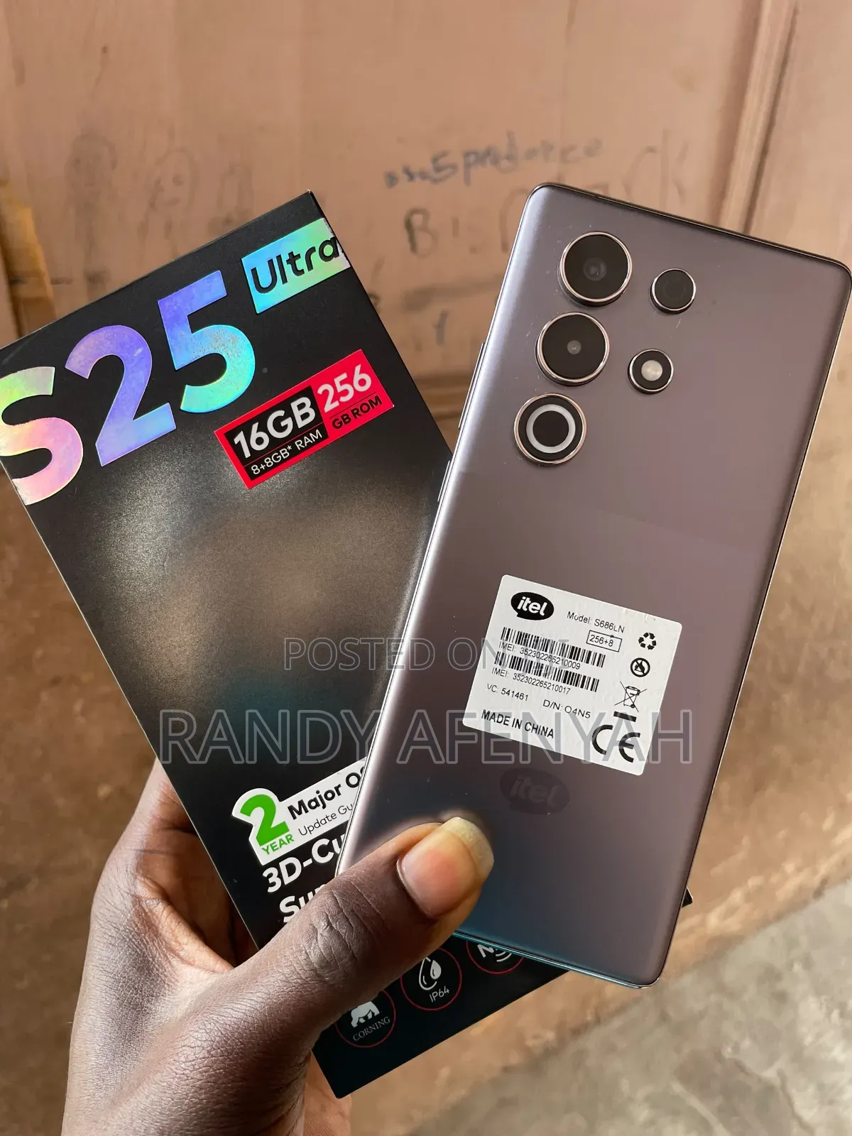 New Itel S25 Ultra 256 GB Black