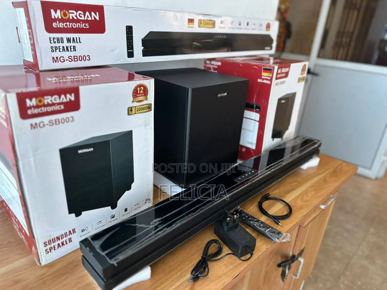 Morgan Wireless Sound Bar and Woofer