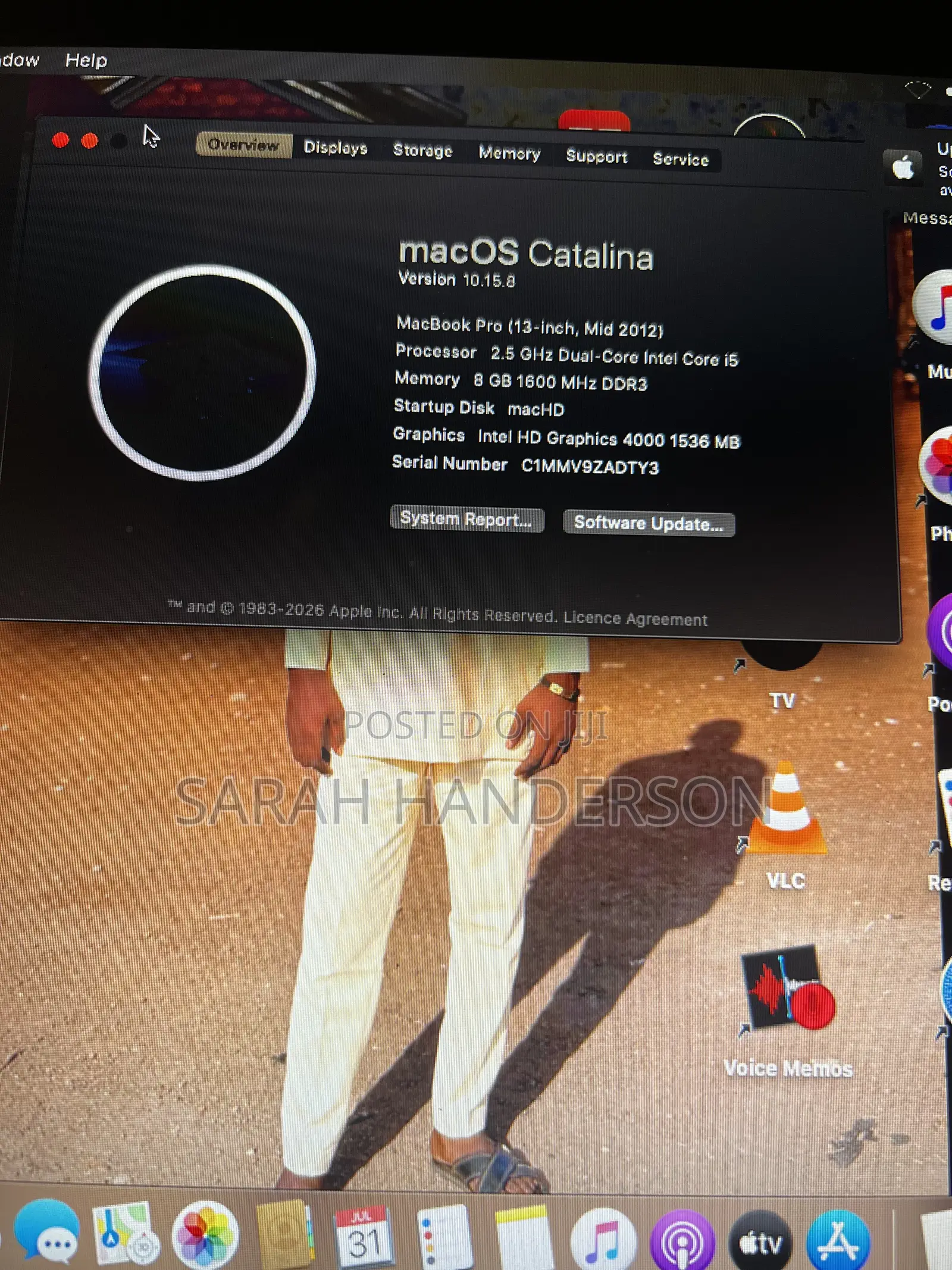 Laptop Apple MacBook 2012 6GB Intel Core i5 SSD 256GB